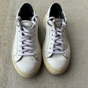 P448 White Leather Women's Sneakers